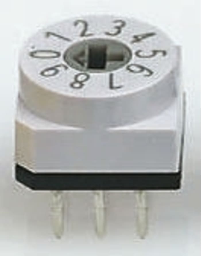 Hartmann 10 Way Through Hole DIP Switch, Rotary Flush Actuator