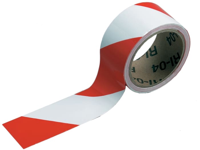 Brady Red/White PVC Lane Marking Tape, 75mm x 33m