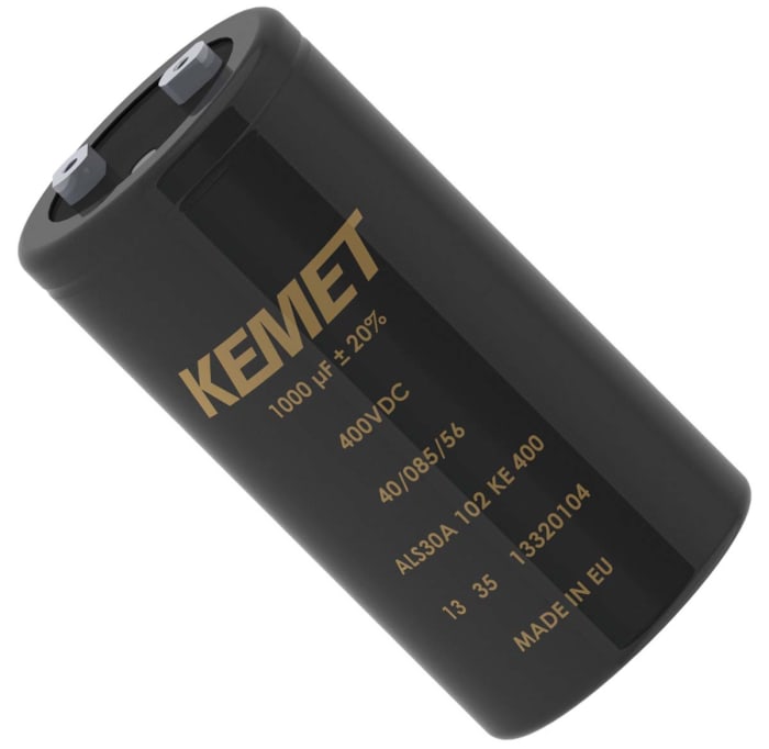 KEMET 6800μF Aluminium Electrolytic Capacitor 100V dc, Screw Terminal - ALS30A682DF100