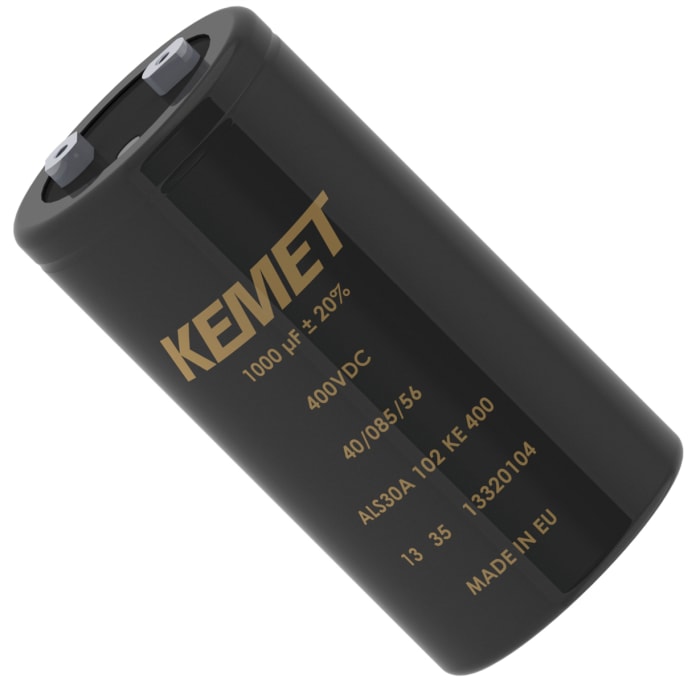 KEMET 47000μF Aluminium Electrolytic Capacitor 100V dc, Screw Terminal - ALS30A473NP100