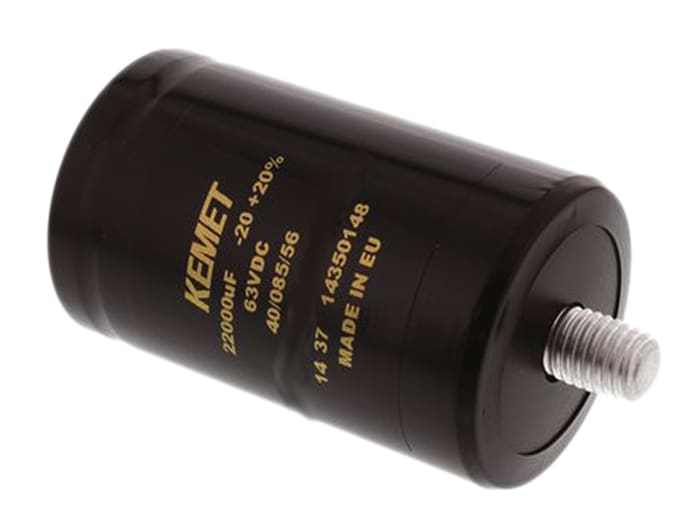 KEMET 2200μF Aluminium Electrolytic Capacitor 500V dc, Screw Terminal - ALS31A222NP500