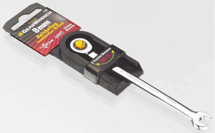 GearWrench Combination Ratchet Spanner, 22mm, Metric, Double Ended, 291 mm Overall