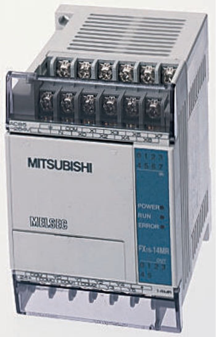 Unité centrale Mitsubishi, série FX1S, 12 (numériques) entrées , 8 (relais) sorties , Relais