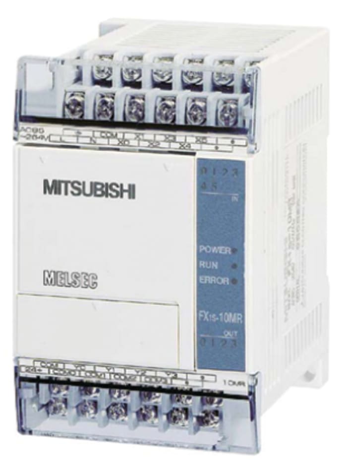 Mitsubishi FX1S Series PLC CPU for Use with FX1S Series, Relay Output, 16 (Digital)-Input, Digital Input