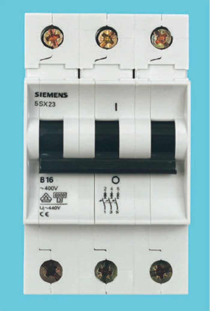 Siemens MCB3P, 25A Curve C