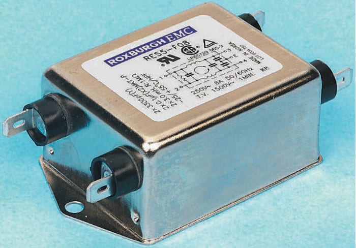 RS PRO 5A 250 V ac 50/60Hz, Chassis Mount RFI Filter, Fast-On, Single Phase