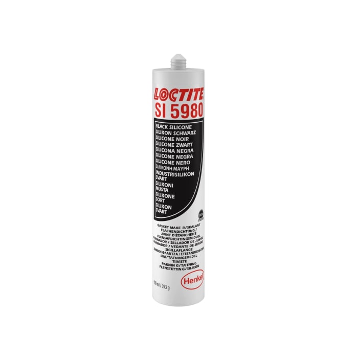 Adhésif d'étanchéité Noir Loctite SI 5980, Tube 300 ml, -59 →+329 °C