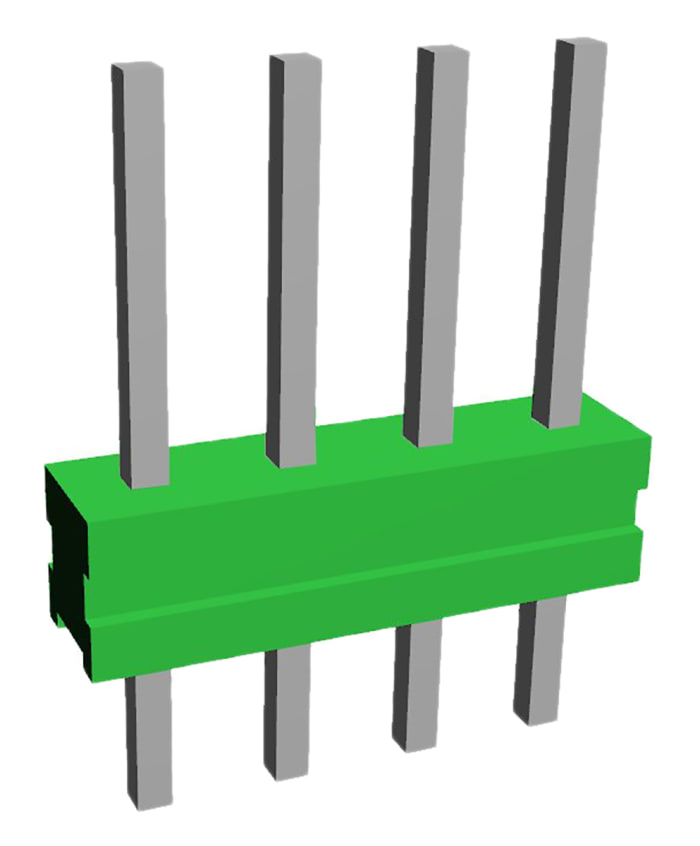 Kolíkový konektor, řada: AMPMODU MOD II, Deska-Deska, Vodič-Deska, počet kontaktů: 4, počet řad: 1, rozteč: 2.54mm