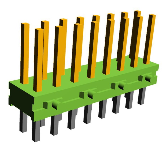 Embase à broches TE Connectivity, AMPMODU MOD II, 16 pôles , 2.54mm, 2 rangées , 3.0A, Droit