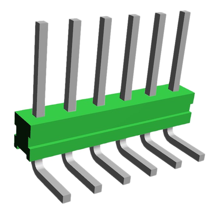 AMP MODU 2-economy r/a PCB header 6W