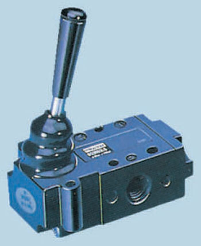 Parker Lever 5/2 Pneumatic Manual Control Valve B53 Series, G 1/4, 1/4in, III B
