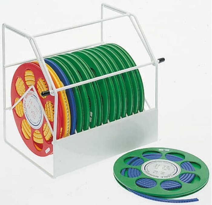 HellermannTyton Helagrip Slide On Cable Markers, Black on White, Pre-printed "T", 2 → 5mm Cable, 515-03957