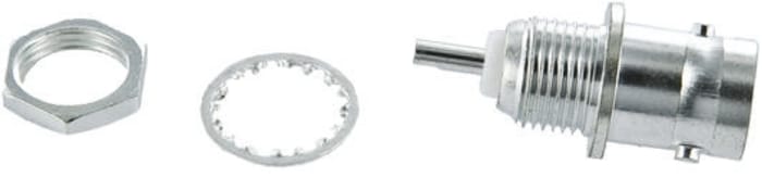 TE Connectivity Greenpar Series, Jack Panel Mount BNC Connector, 50Ω, Solder Termination, Straight Body