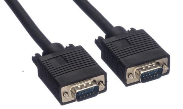 Roline Male VGA to Male VGA Cable, 2m Black