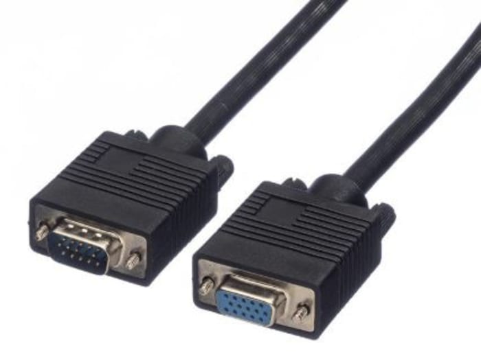 Roline Male VGA to Female VGA Cable, 3m Black