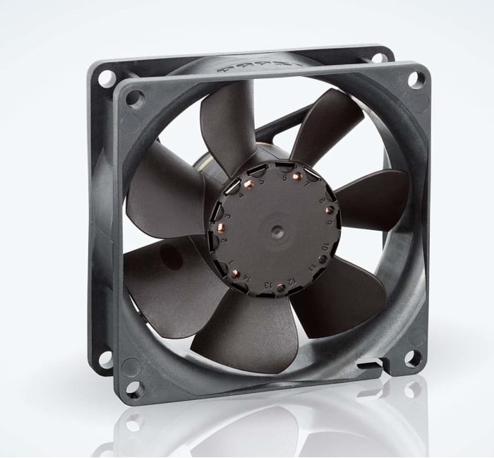 ebm-papst 8400 N Series Axial Fan, 24 V dc, DC Operation, 79m³/h, 2.4W, 100mA Max, IP20, 80 x 80 x 25mm