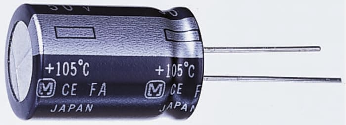 Panasonic 56μF Aluminium Electrolytic Capacitor 50V dc, Radial, Through Hole - EEUFM1H560