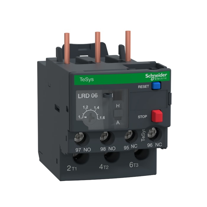 Relé de sobrecarga Schneider Electric TeSys LRD, 1 NA + 1 NC, 1 → 1.6 A