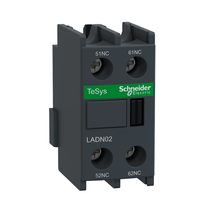 Schneider Electric Auxiliary Contact Block, 2 Contact, 2NC, Front Mount, TeSys LADN