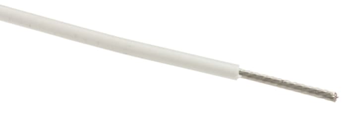TE Connectivity White 0.95 mm² Harsh Environment Wire, 18, 19/0.25 mm, 100m, PET Insulation