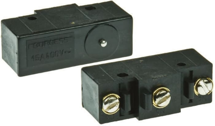 Saia-Burgess Plunger Microswitch, Screw Terminal, 15 A @ 250 V ac, SPDT, IP40