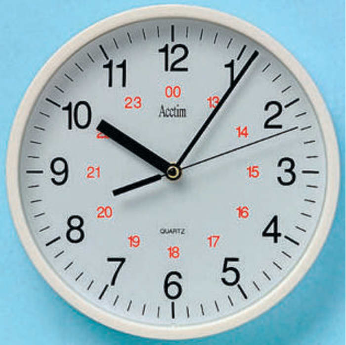 Acctim White Analogue Wall Clock, 300mm Diameter