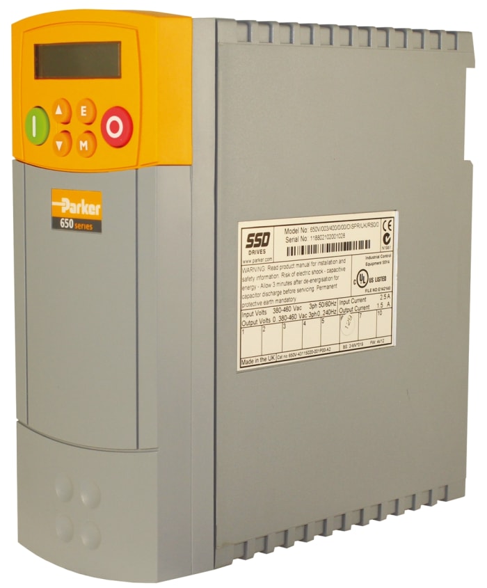 Variateur de fréquence Parker AC650, 7,5 kW 400 V c.a. 3 phases, 16 A, 240Hz