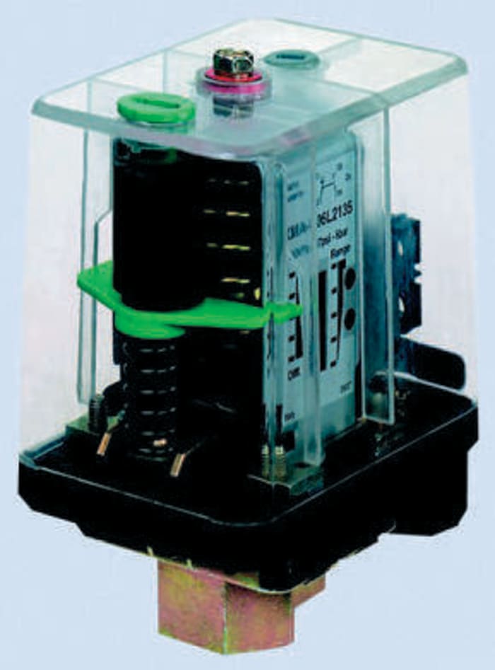 Telemecanique Sensors Pressure Sensor, 3.5bar Min, 25bar Max, Relay Output, Differential Reading