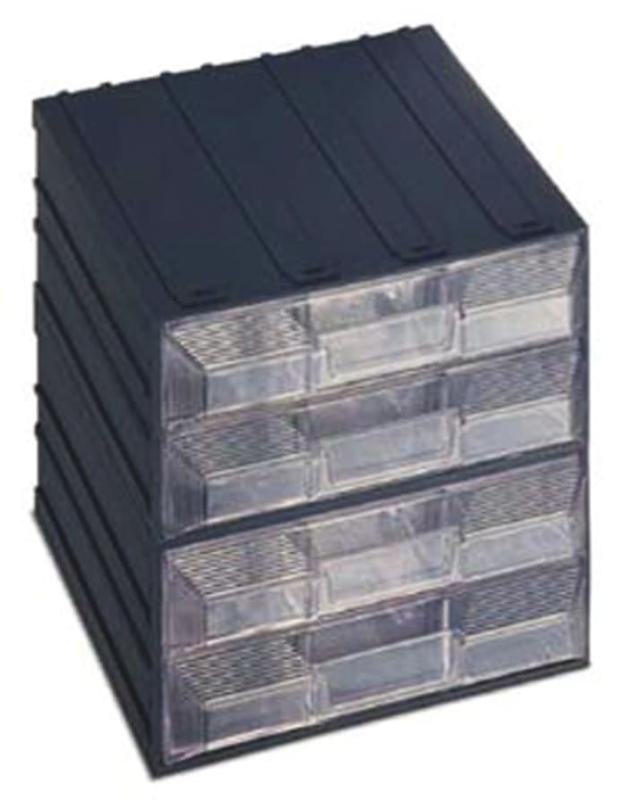 Terry 4 Drawer Storage Unit, Plastic, 208mm x 208mm x 222mm