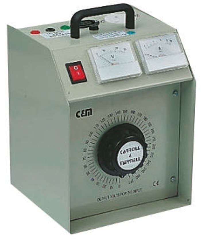 Carroll & Meynell 1.2kVA Variac, 1 Output, 240V ac