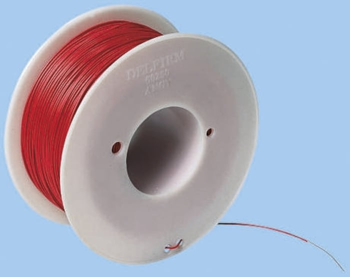 Nexans Green 0.05 mm² Harsh Environment Wire, 30 AWG, 1/0.254 mm, 250m, PTFE Insulation, 10035727