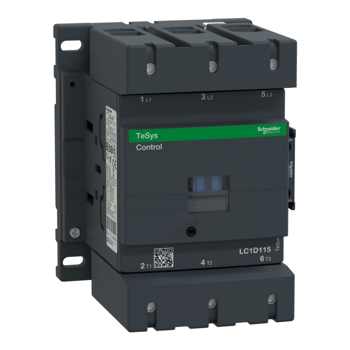 Schneider Electric TeSys D LC1D Contactor, 230 V ac Coil, 3-Pole, 115 A, 55 kW, 3NO, 1 kV ac
