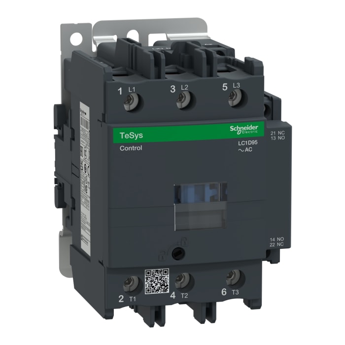 Schneider Electric TeSys D LC1D Contactor, 230 V ac Coil, 3-Pole, 95 A, 45 kW, 3NO, 1 kV ac