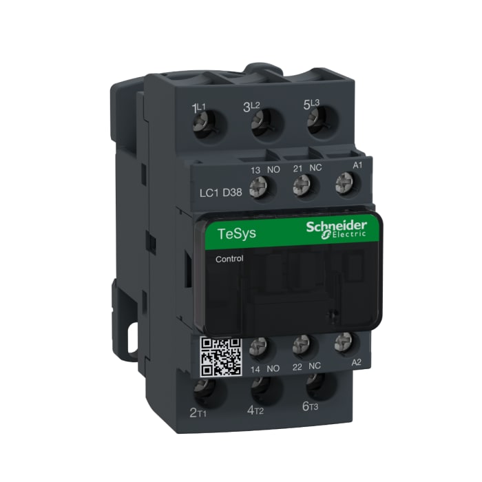 Contacteur Schneider Electric série LC1D, 3 pôles , 3NO, 38 A, 24 V c.a., 18,5 kW