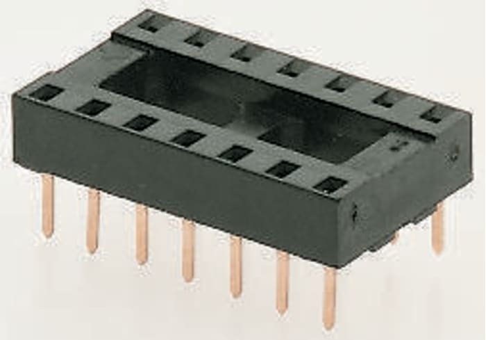 Aries Electronics 2.54mm Pitch 8 Way, Through Hole IC Dip Socket, 1A