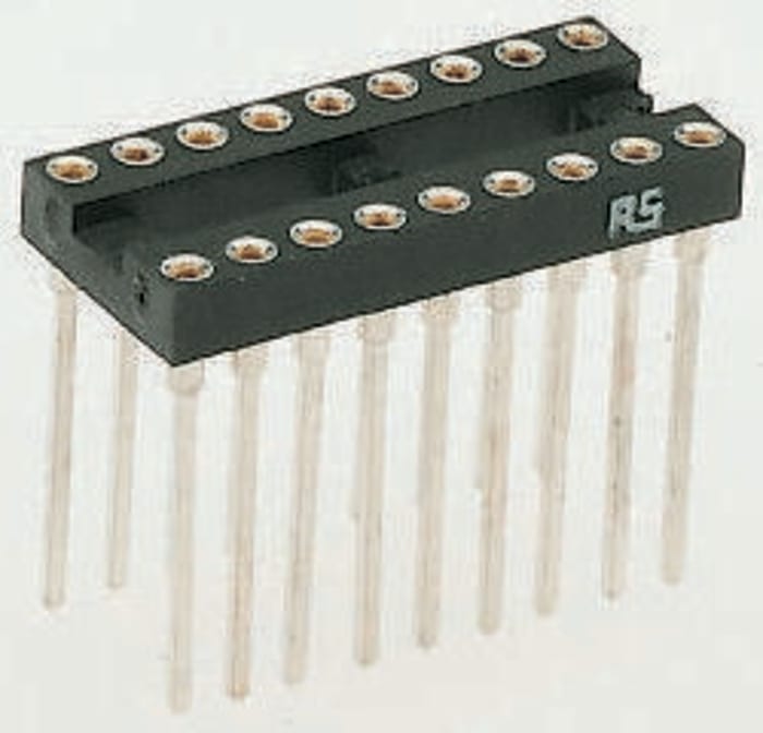 Winslow 2.54mm Pitch Vertical 28 Way, Through Hole Turned Pin Open Frame IC Dip Socket, 5A