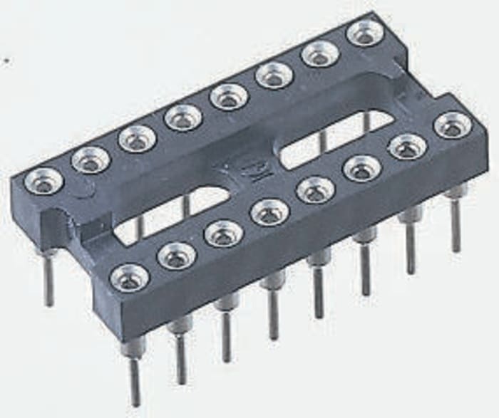 Winslow 2.54mm Pitch Vertical 24 Way, Through Hole Turned Pin Open Frame IC Dip Socket, 5A
