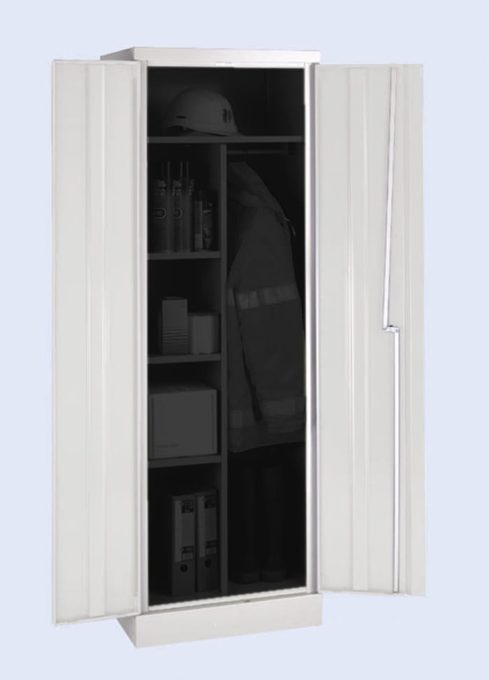 Armoire de stockage RS PRO 2 portes en Acier verrouillable à poser au sol, 1820 x 615 x 505mm