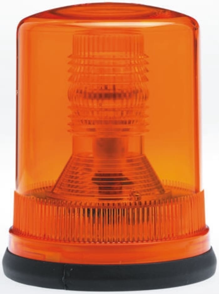 Moflash FF 98SF Series Flashing Beacon, 12 V dc, 24 V dc, Base Mount, Incandescent Bulb