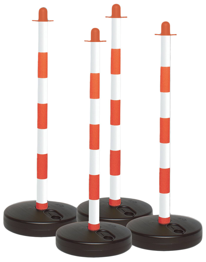 Barrière sécurité Brady en Polyéthylène Rouge, blanc x Haut. 900mm