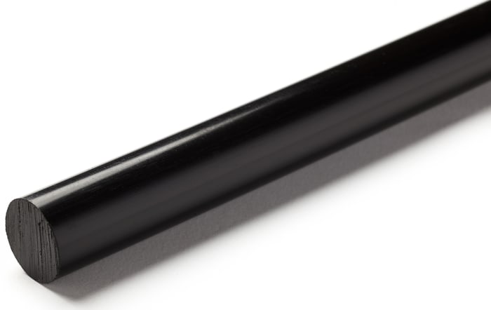 RS PRO Siyah Polietilen PE Çubuk, 1m x 80mm Çaplı