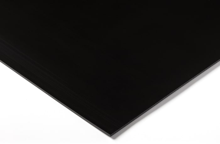 RS PRO Black Plastic Sheet, 1000mm x 500mm x 10mm