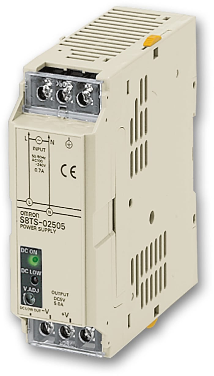 Omron S8TS Switched Mode DIN Rail Power Supply, 85 → 264V ac ac Input, 12V dc dc Output, 2.5A Output, 30W