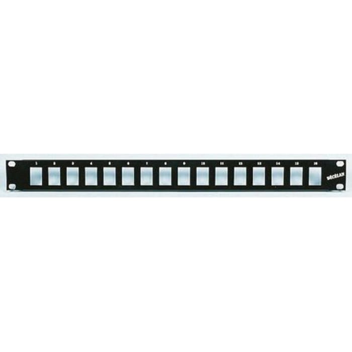 Decelect 16 Port RJ45 RJ Patch Panel 1U Black