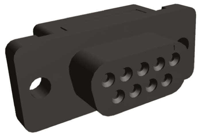 TE Connectivity Amplimite HDF-20 9 Way Right Angle Cable Mount D-sub Connector Socket, 2.76mm Pitch