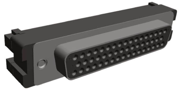 TE Connectivity Amplimite HDF-20 50 Way Right Angle 2.76 mm Pitch Cable D-Sub Connector, with 4 to 40 Screw Lock Female