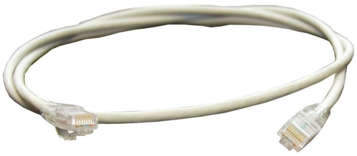 HellermannTyton Connectivity, 2m, Grey, U/UTP, Terminated PVC Sheath