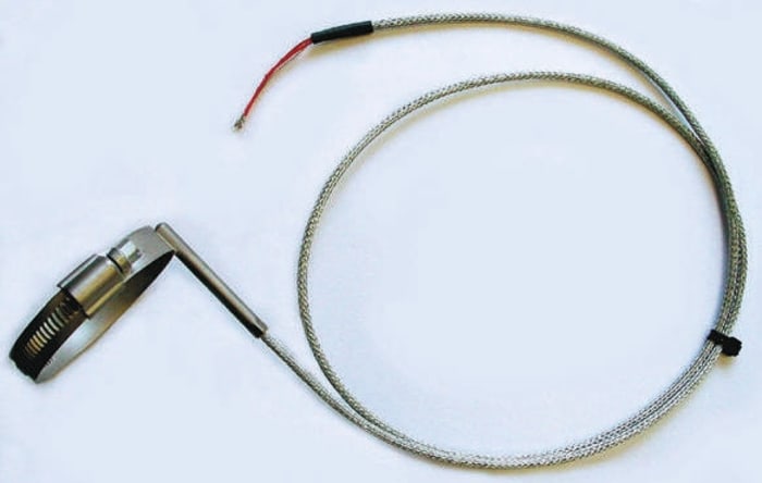 Reckmann PT100 RTD Sensor, 6mm Dia, Strip Sensor, +400°C Max
