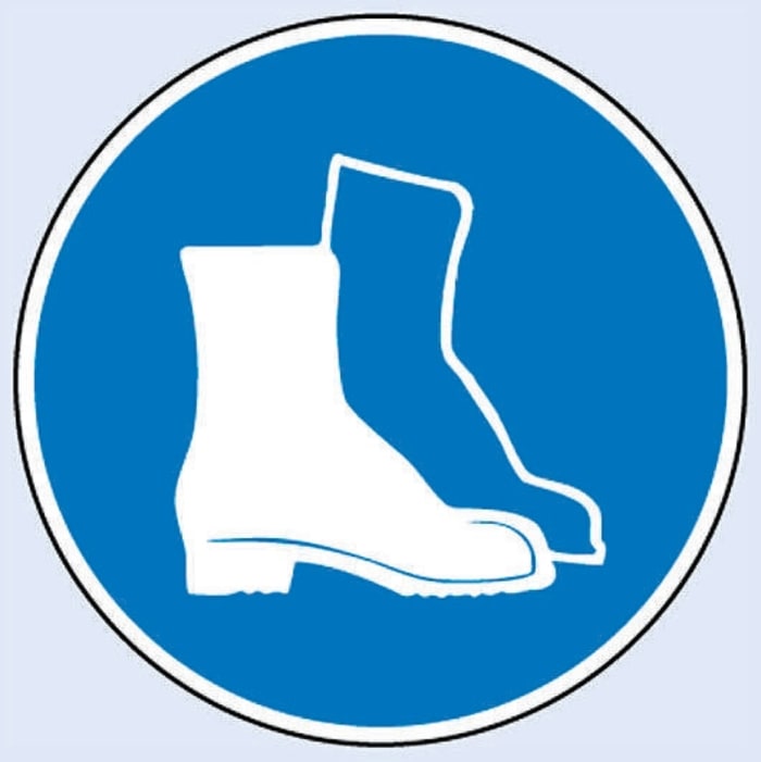 Wolk PVC Mandatory Foot Protection Sign