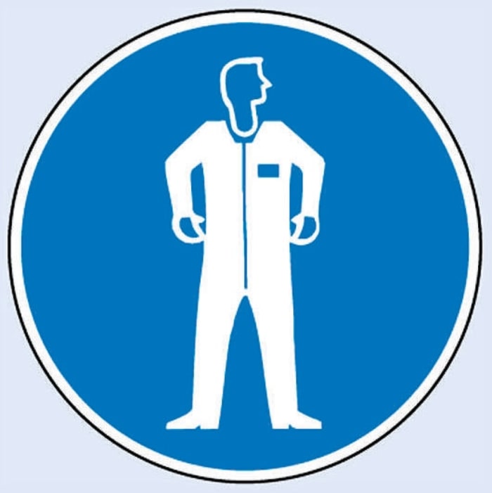 Wolk Aluminium Mandatory Protective Clothing Sign